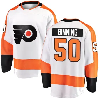 Men's Adam Ginning Philadelphia Flyers Away Jersey - White Breakaway