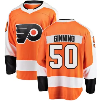 Men's Adam Ginning Philadelphia Flyers Home Jersey - Orange Breakaway