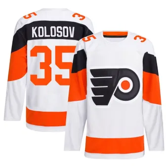 Men's Aleksei Kolosov Philadelphia Flyers 2024 Stadium Series Primegreen Jersey - White Authentic