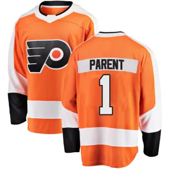 Men's Bernie Parent Philadelphia Flyers Home Jersey - Orange Breakaway