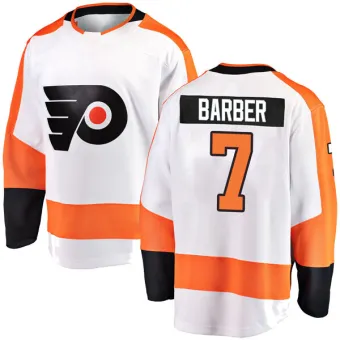 Men's Bill Barber Philadelphia Flyers Away Jersey - White Breakaway