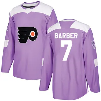 Men's Bill Barber Philadelphia Flyers Fights Cancer Practice Jersey - Purple Authentic