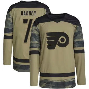 Men's Bill Barber Philadelphia Flyers Military Appreciation Practice Jersey - Camo Authentic