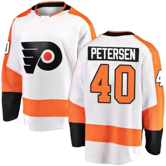 Men's Cal Petersen Philadelphia Flyers Away Jersey - White Breakaway