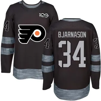 Men's Carson Bjarnason Philadelphia Flyers 1917-2017 100th Anniversary Jersey - Black Authentic