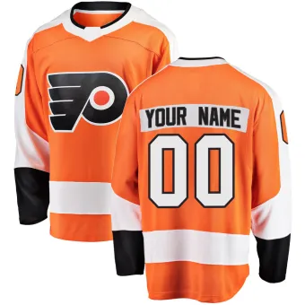 Men's Custom Philadelphia Flyers Home Jersey - Orange Breakaway