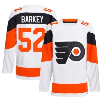 Men's Denver Barkey Philadelphia Flyers 2024 Stadium Series Primegreen Jersey - White Authentic