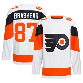 Men's Donald Brashear Philadelphia Flyers 2024 Stadium Series Primegreen Jersey - White Authentic