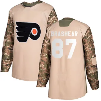 Men's Donald Brashear Philadelphia Flyers Veterans Day Practice Jersey - Camo Authentic