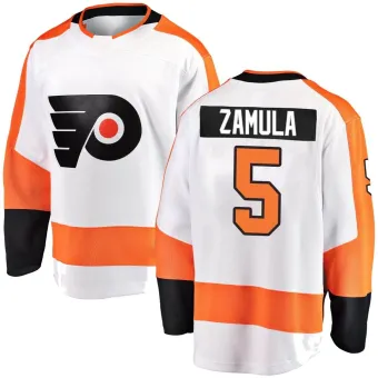 Men's Egor Zamula Philadelphia Flyers Away Jersey - White Breakaway