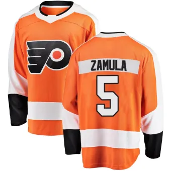 Men's Egor Zamula Philadelphia Flyers Home Jersey - Orange Breakaway