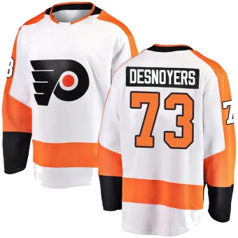 Men's Elliot Desnoyers Philadelphia Flyers Away Jersey - White Breakaway