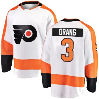 Men's Helge Grans Philadelphia Flyers Away Jersey - White Breakaway