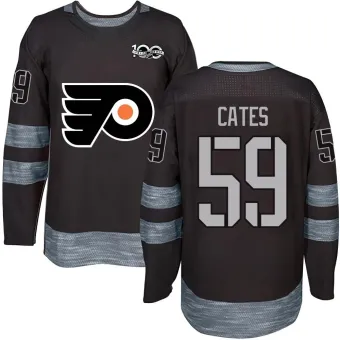 Men's Jackson Cates Philadelphia Flyers 1917-2017 100th Anniversary Jersey - Black Authentic