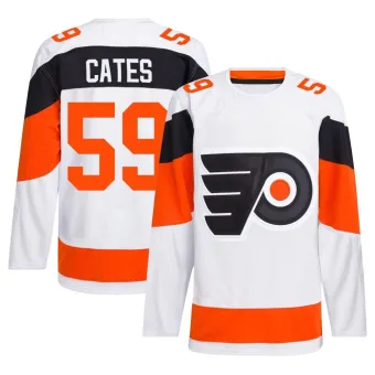 Men's Jackson Cates Philadelphia Flyers 2024 Stadium Series Primegreen Jersey - White Authentic