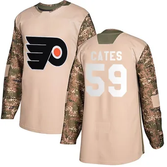 Men's Jackson Cates Philadelphia Flyers Veterans Day Practice Jersey - Camo Authentic