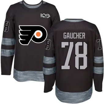 Men's Jacob Gaucher Philadelphia Flyers 1917-2017 100th Anniversary Jersey - Black Authentic