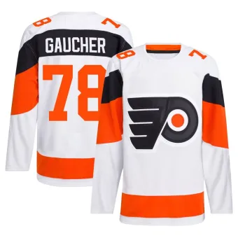 Men's Jacob Gaucher Philadelphia Flyers 2024 Stadium Series Primegreen Jersey - White Authentic