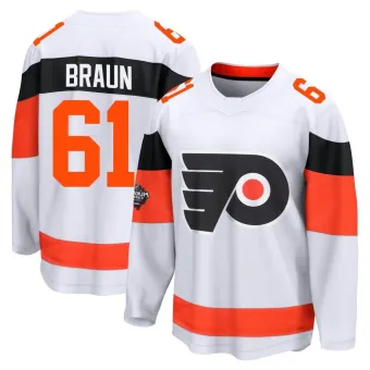 Men's Justin Braun Philadelphia Flyers 2024 Stadium Series Jersey - White Breakaway