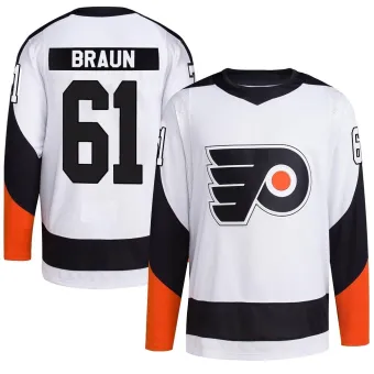 Men's Justin Braun Philadelphia Flyers Reverse Retro 2.0 Jersey - White Authentic