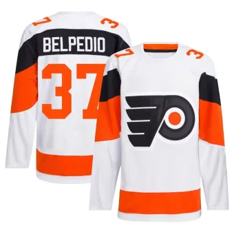 Men's Louie Belpedio Philadelphia Flyers 2024 Stadium Series Primegreen Jersey - White Authentic