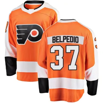 Men's Louie Belpedio Philadelphia Flyers Home Jersey - Orange Breakaway