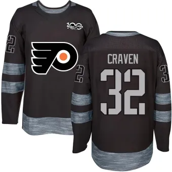 Men's Murray Craven Philadelphia Flyers 1917-2017 100th Anniversary Jersey - Black Authentic