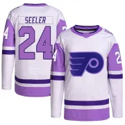 Men's Nick Seeler Philadelphia Flyers Hockey Fights Cancer Primegreen Jersey - White/Purple Authentic