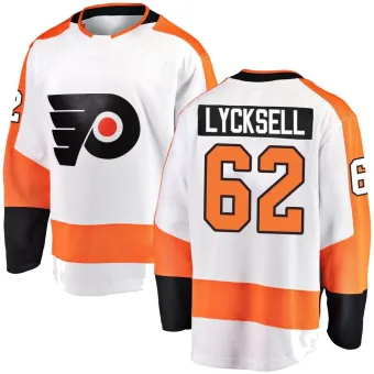 Men's Olle Lycksell Philadelphia Flyers Away Jersey - White Breakaway