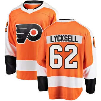 Men's Olle Lycksell Philadelphia Flyers Home Jersey - Orange Breakaway