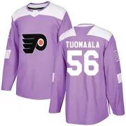 Men's Samu Tuomaala Philadelphia Flyers Fights Cancer Practice Jersey - Purple Authentic