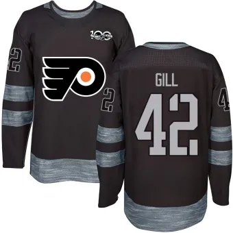 Men's Spencer Gill Philadelphia Flyers 1917-2017 100th Anniversary Jersey - Black Authentic