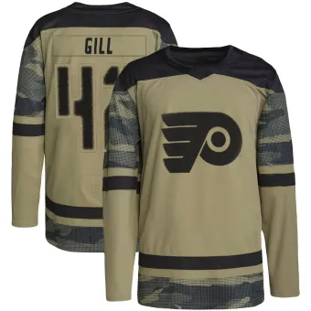 Men's Spencer Gill Philadelphia Flyers Military Appreciation Practice Jersey - Camo Authentic