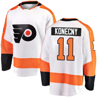 Men's Travis Konecny Philadelphia Flyers Away Jersey - White Breakaway