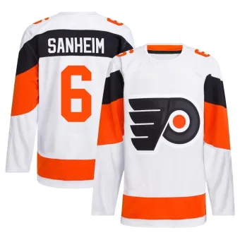 Men's Travis Sanheim Philadelphia Flyers 2024 Stadium Series Primegreen Jersey - White Authentic