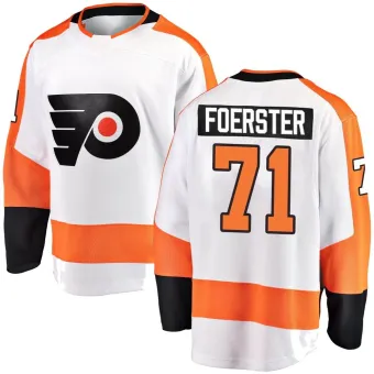 Men's Tyson Foerster Philadelphia Flyers Away Jersey - White Breakaway