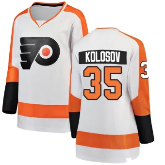 Women's Aleksei Kolosov Philadelphia Flyers Away Jersey - White Breakaway