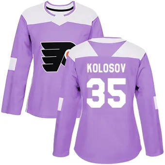 Women's Aleksei Kolosov Philadelphia Flyers Fights Cancer Practice Jersey - Purple Authentic