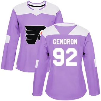 Women's Alexis Gendron Philadelphia Flyers Fights Cancer Practice Jersey - Purple Authentic