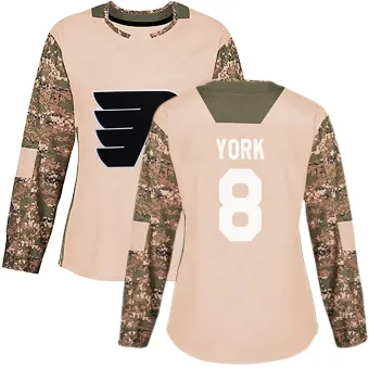 Women's Cam York Philadelphia Flyers Veterans Day Practice Jersey - Camo Authentic