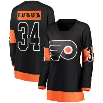 Women's Carson Bjarnason Philadelphia Flyers Alternate Jersey - Black Breakaway