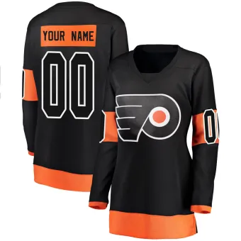 Women's Custom Philadelphia Flyers Alternate Jersey - Black Breakaway