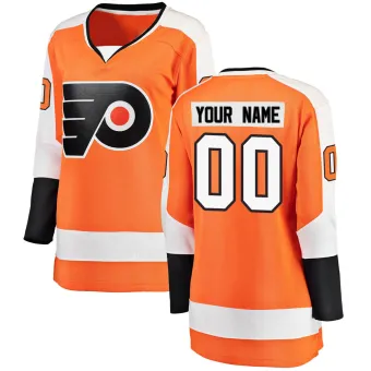 Women's Custom Philadelphia Flyers Home Jersey - Orange Breakaway