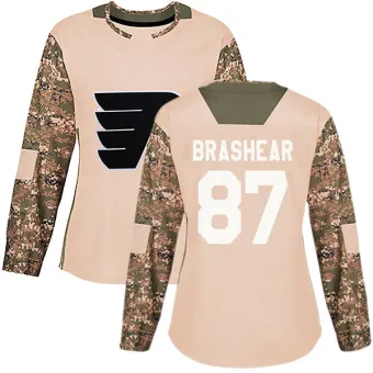 Women's Donald Brashear Philadelphia Flyers Veterans Day Practice Jersey - Camo Authentic