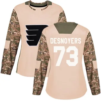 Women's Elliot Desnoyers Philadelphia Flyers Veterans Day Practice Jersey - Camo Authentic