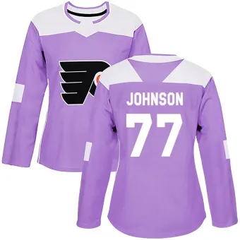 Women's Erik Johnson Philadelphia Flyers Fights Cancer Practice Jersey - Purple Authentic