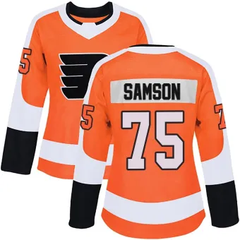 Women's Ethan Samson Philadelphia Flyers Home Jersey - Orange Authentic