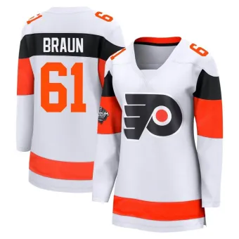 Women's Justin Braun Philadelphia Flyers 2024 Stadium Series Jersey - White Breakaway