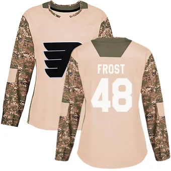 Women's Morgan Frost Philadelphia Flyers ized Veterans Day Practice Jersey - Camo Authentic