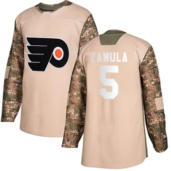 Youth Egor Zamula Philadelphia Flyers Veterans Day Practice Jersey - Camo Authentic